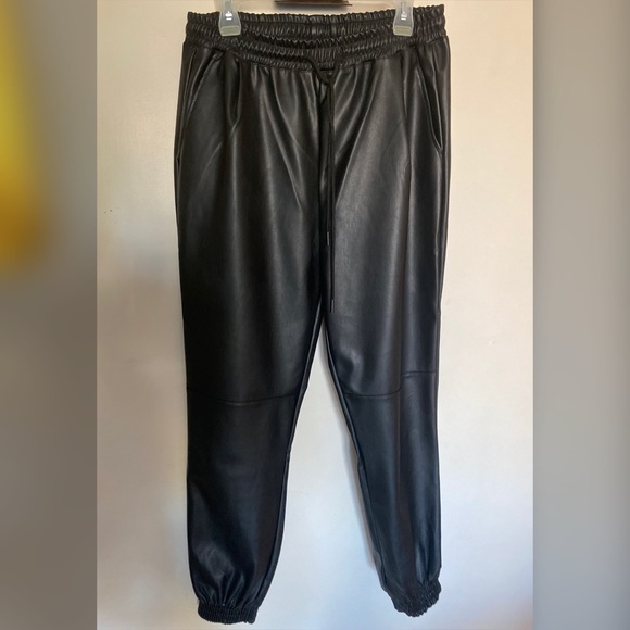 Synthetic Leather insulated joggers - Picture 2 of 6